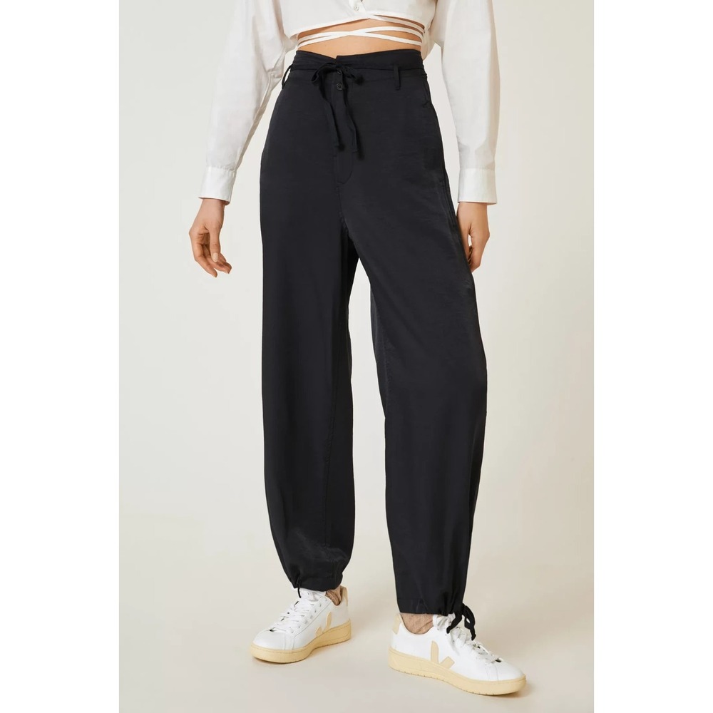 Tiny by Anthropologie Heidi Ankle Tie Balloon Pants In Black Women's Size XL